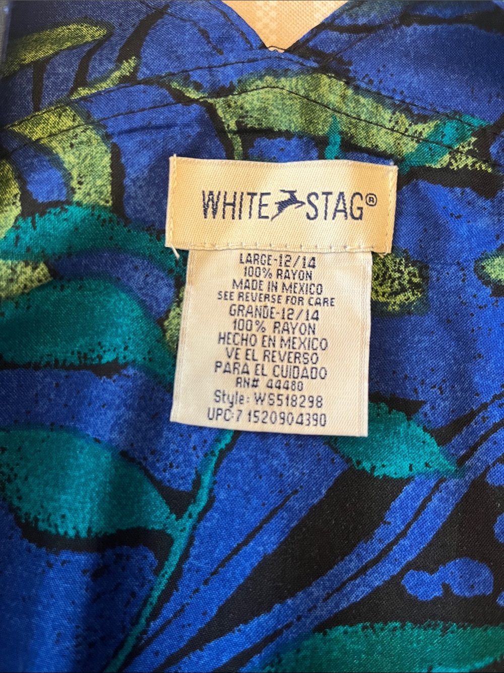 White Stag Blue and Green Botanical Maxi Dress - Picture 5 of 7
